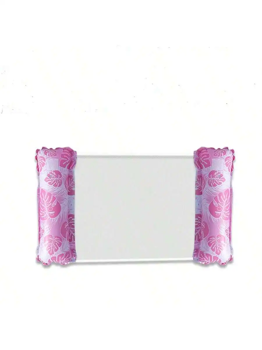 (rosa) Cadeira De Descanso Inflável Dobrável, Perfeita Para Festas Na Piscina E Para Relaxar Na Praia, Com Encosto Em Tela.