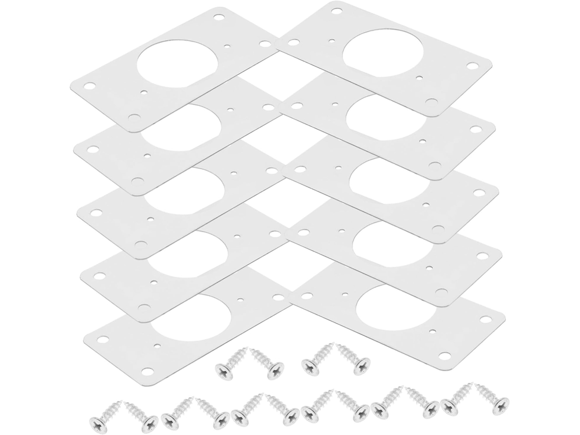 Conjunto De 10 Placas Aço Para Reparo Móveis, Armários E Portas