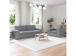 Vidaxl Conjunto De Sofás 2 Pcs Cinzento-claro 222 X 80 X 82 Cm Tecido