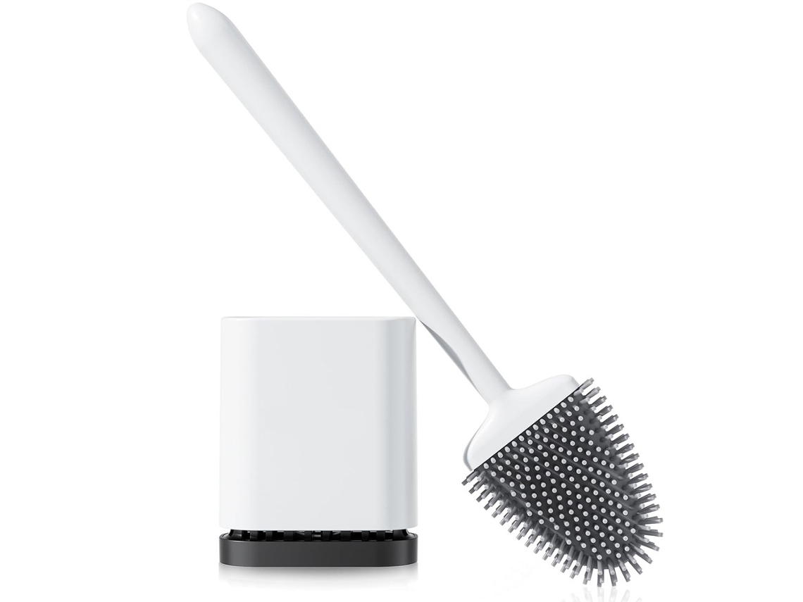Escova Sanitária de Silicone com cabeça flexível, cabo longo, suporte rápido AQUAFORGE