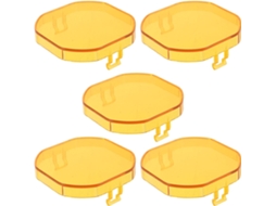 Capas De Farol De Led Amarelas Quadradas De Plástico De Alta Resistência, 7,6 X 7,6 Cm (3 X 3 Polegadas).
