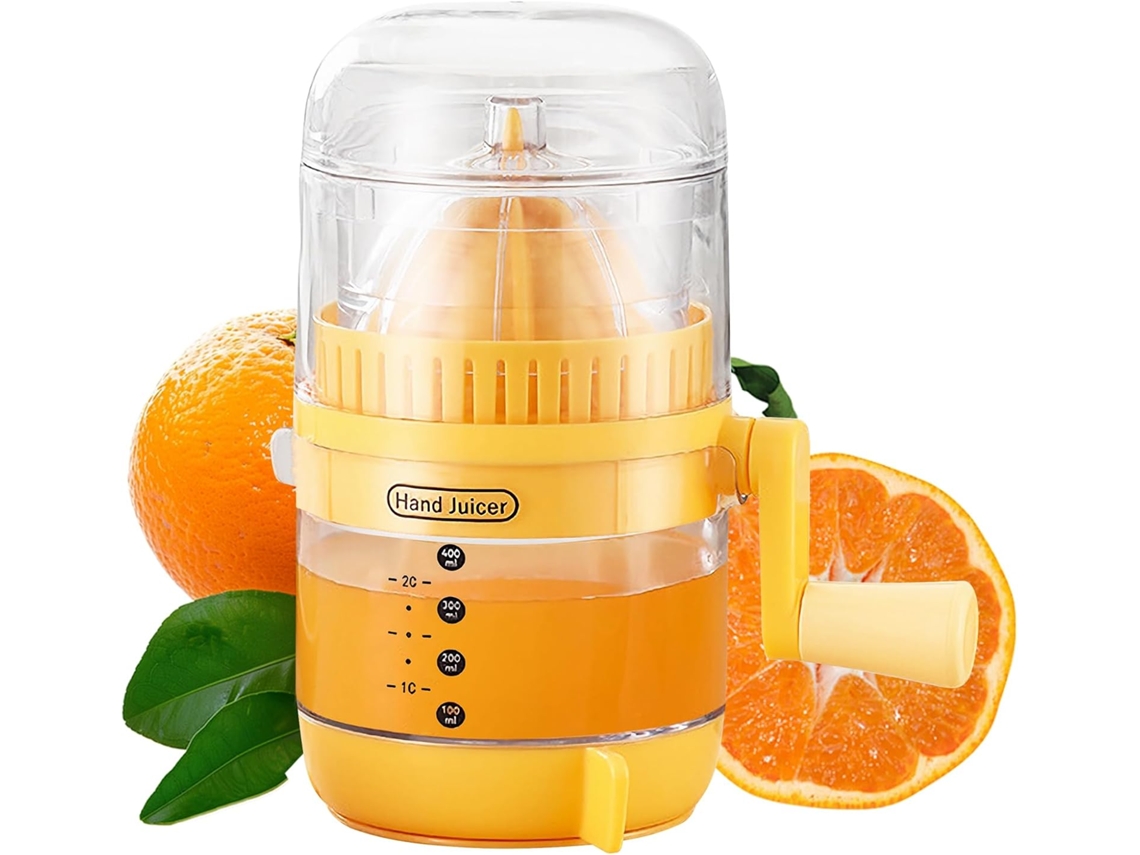 Espremedor De Citrinos Manual Com Manivela, Para Limão E Laranja, Com Recipiente Graduado De 400 Ml, Portátil, Para Uso Doméstico E Ao Ar Livre