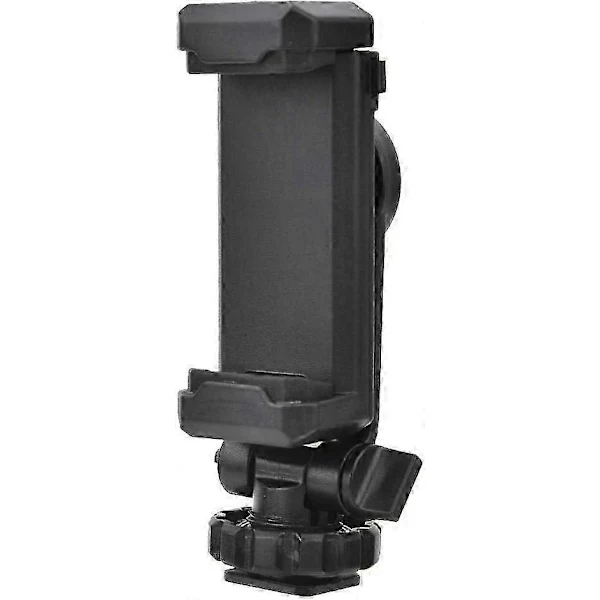 Suporte Universal Para Celular Com Sapata De Flash E Compatibilidade Com Tripé Para Câmeras Dslr.