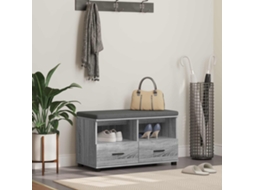 Vidaxl Banco De Hall Sonoma Cinza 80 X 38 X 46 Cm