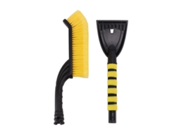 Raspador de Gelo e Escova de Neve Removível com Alça em Espuma Ergonômica para Carros e Caminhões Amarelo Preto S/MARCA