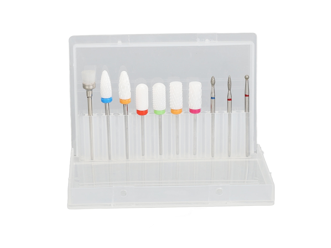 Kit De 10 Brocas Para Lixadeira De Unhas Tungstênio Carbeto Cerâmica Remoção Rápida Grit Fino Para Manicure Pedicure