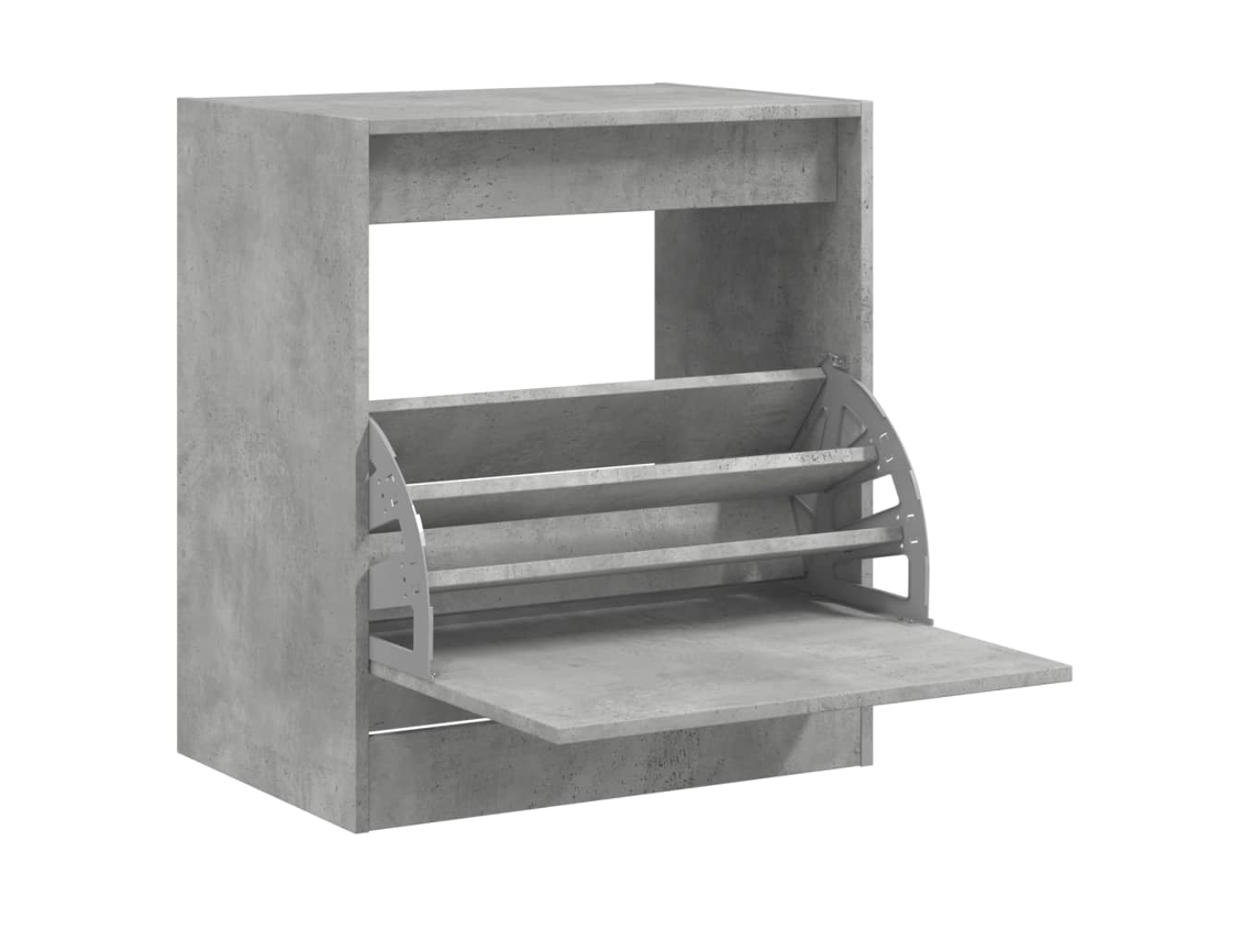 Shoe Cabinet, Shoe Cabinets Vidaxl Cinzeto Madeira Processada (60 X 42 X 69 Cm)