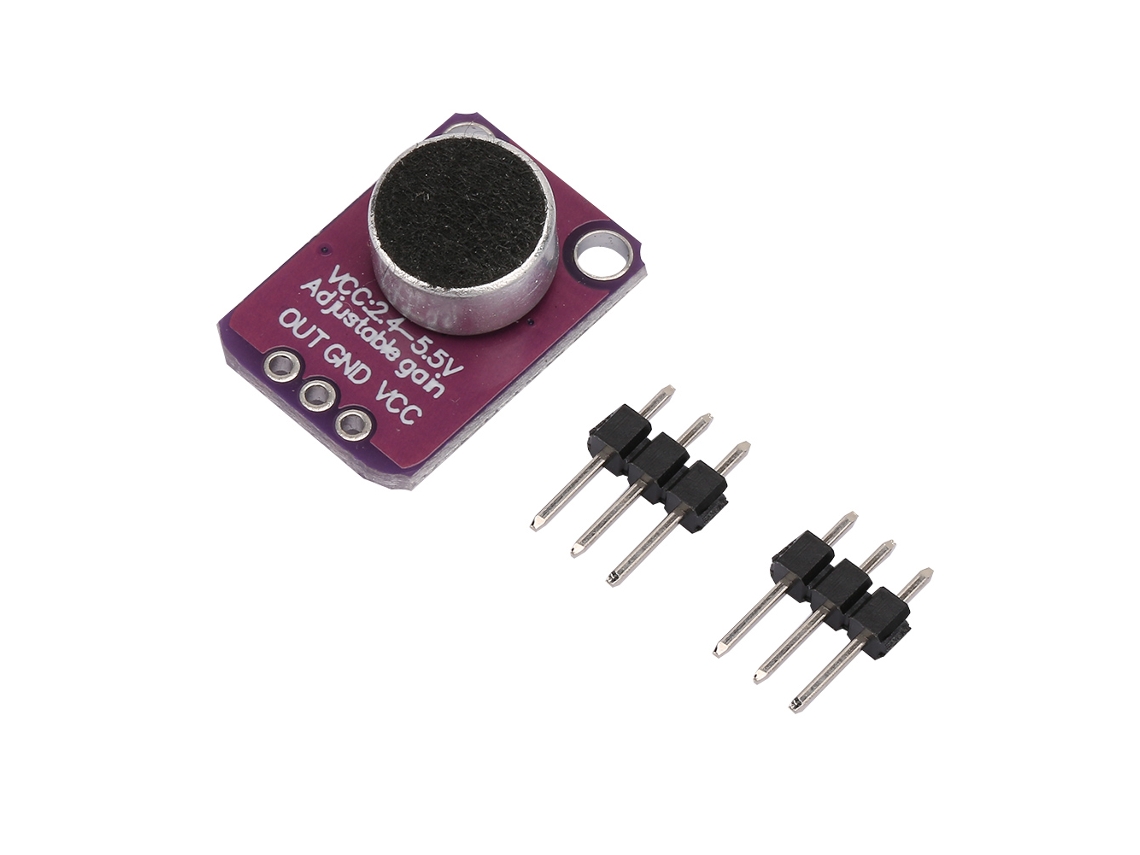 Laxiscreed Microfone Electret Com Amplificador E Ganho Ajustável Para Gy-max4466