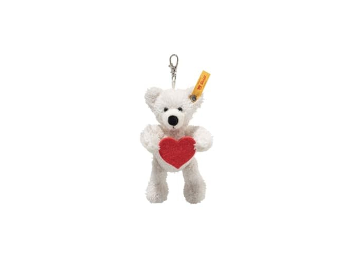 Chaveiro De Pelúcia Steiff Lotte Branco 12 Cm Amor