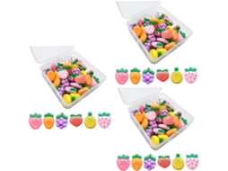 Série 3 Alfinetes De Frutas Para Quadro Avisos Fofos Mapa Liga