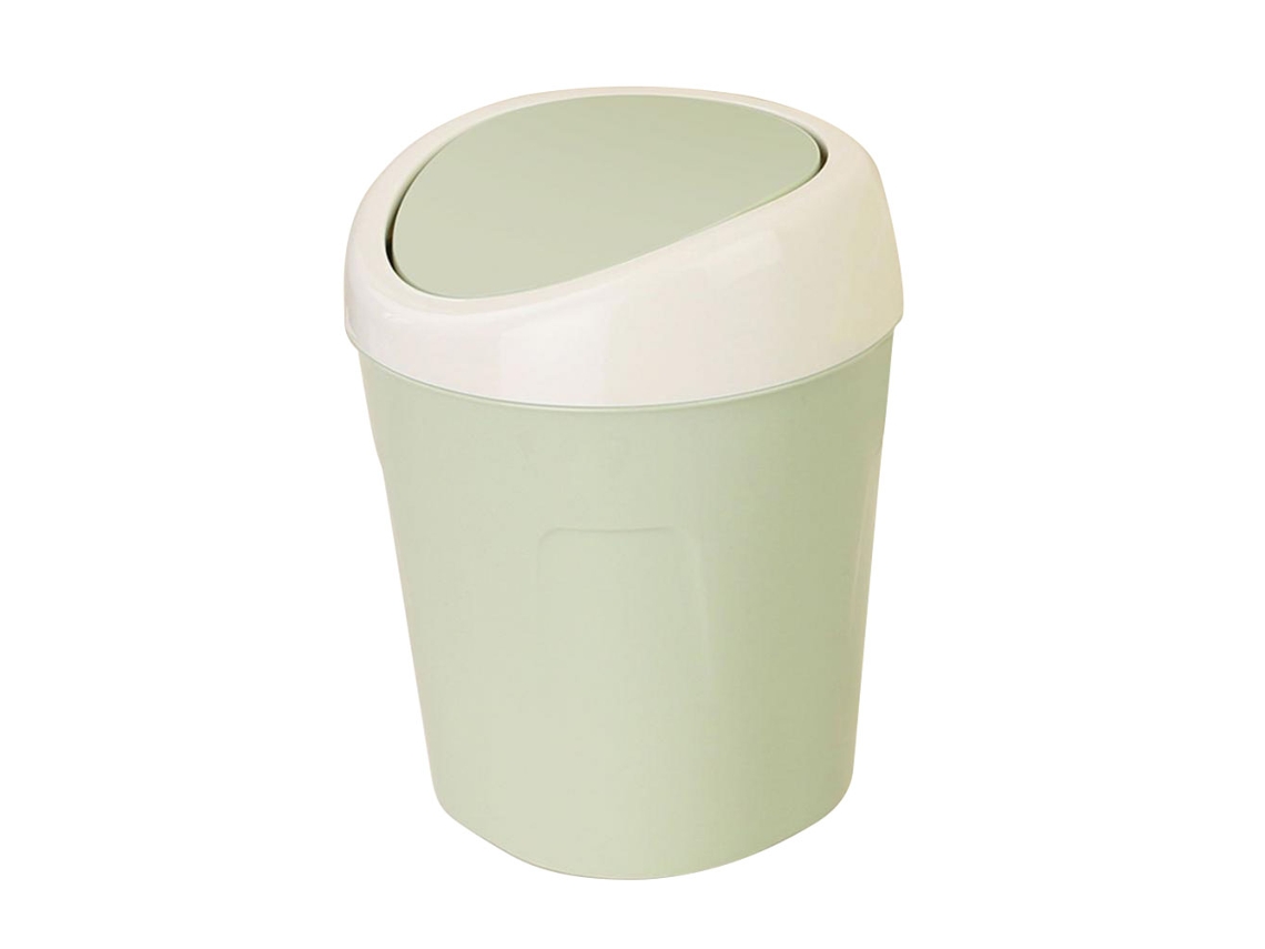 Baok-lixeira De Mini Plástico Para Mesa Com Tampa, Recipiente Portátil De Armazenamento Para Mesa (verde)