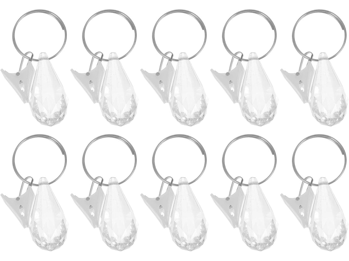 Conjunto De 10 Pesos Metálicos Em Formato De Gota Para Cortinas E Toalhas De Mesa, Acessórios Decorativos Para Janelas E Chuveiros