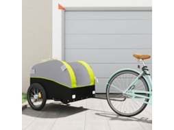 Vidaxl Reboque Para Bicicleta 45 Kg Ferro Preto E Verde