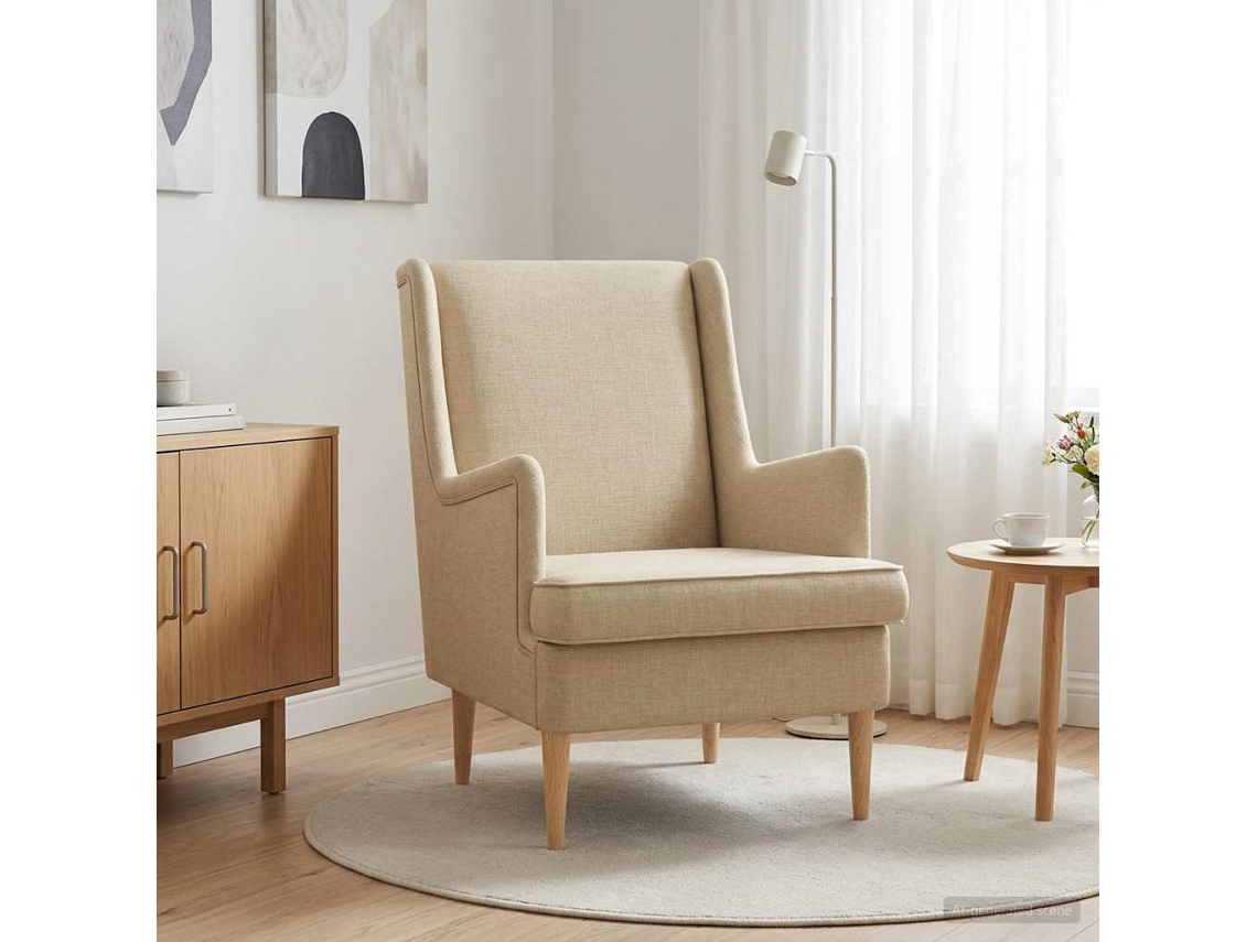 Vidaxl Poltrona Creme Tecido