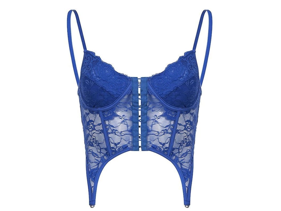 2026 top Corset Sexy para Mulher com Calcinha e Malha Sem Mangas Bordado Push Up Ajustável