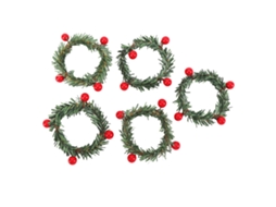 Anéis De Velas Natal Decoração Mesa Bulk 12 Unidades