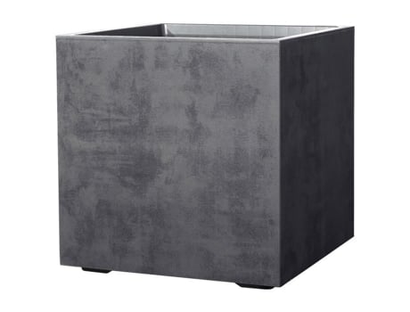 Vaso Deroma Millennium R em cubo antracite com rodas e reservatório de água 49 cm