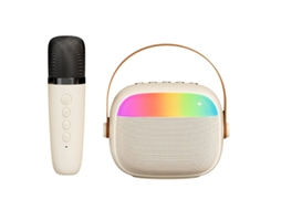 Mini Máquina De Karaokê Para Crianças E Adultos Alto Falante Bluetooth Com 1 Microfone Sem Fio E Luzes Led Festa Em Casa Para Meninas Menin Yizhood