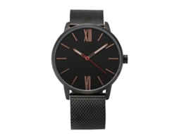 Reloj Hombre De Acero Resistente Al Agua Cuarzo Dial Redondo Analógico Pulsera