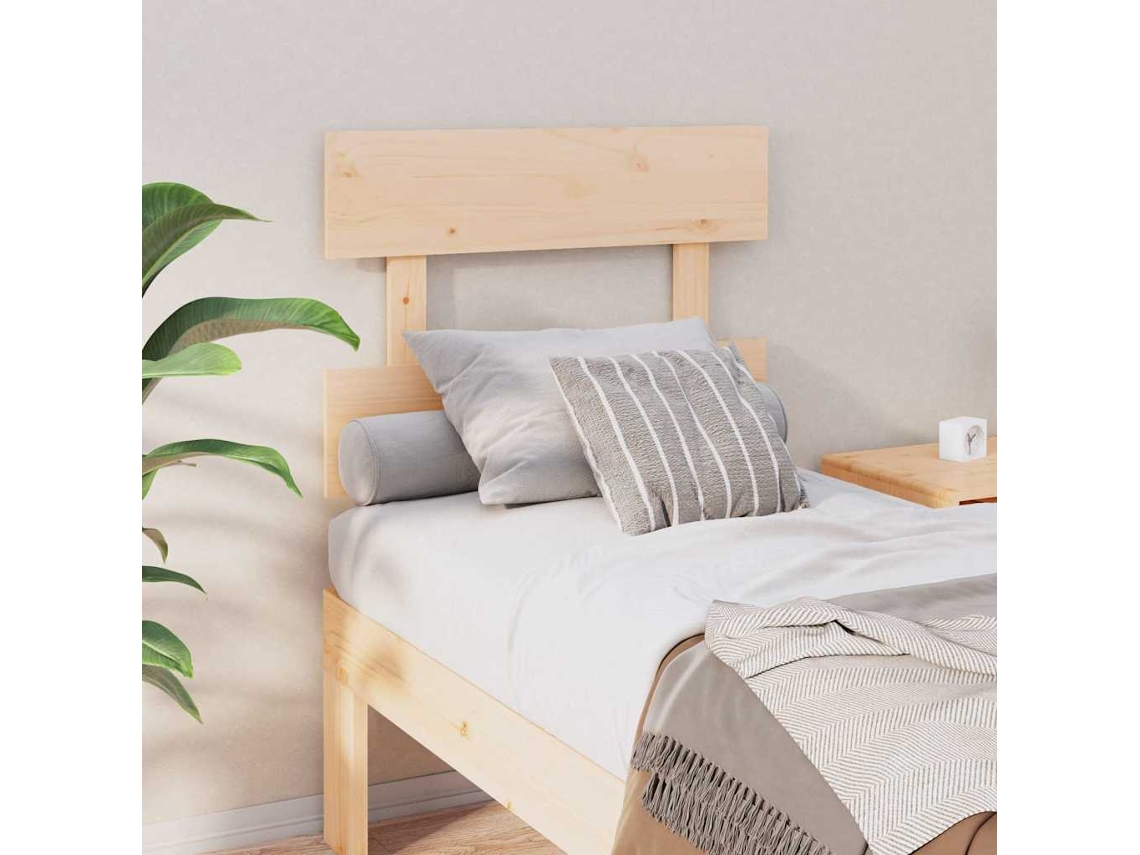 Vidaxl Cabeceira De Cama 78,5x3x81 Cm Madeira De Pinho Maciça
