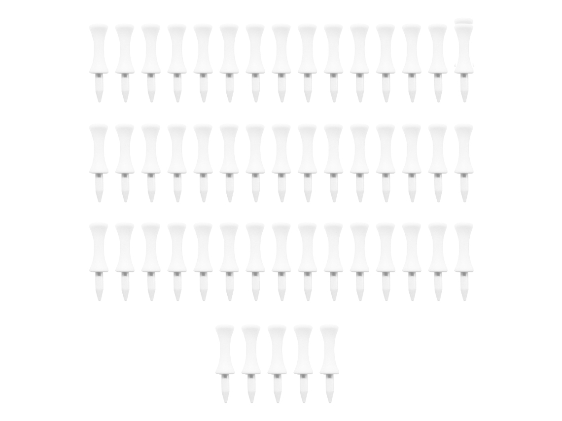 Tees de golfe, 6 cores cada, 50 peças, tamanhos diferentes: 70 mm, 57 mm, 51 mm, 45 mm, 38 mm e 32 mm, Slowmoose