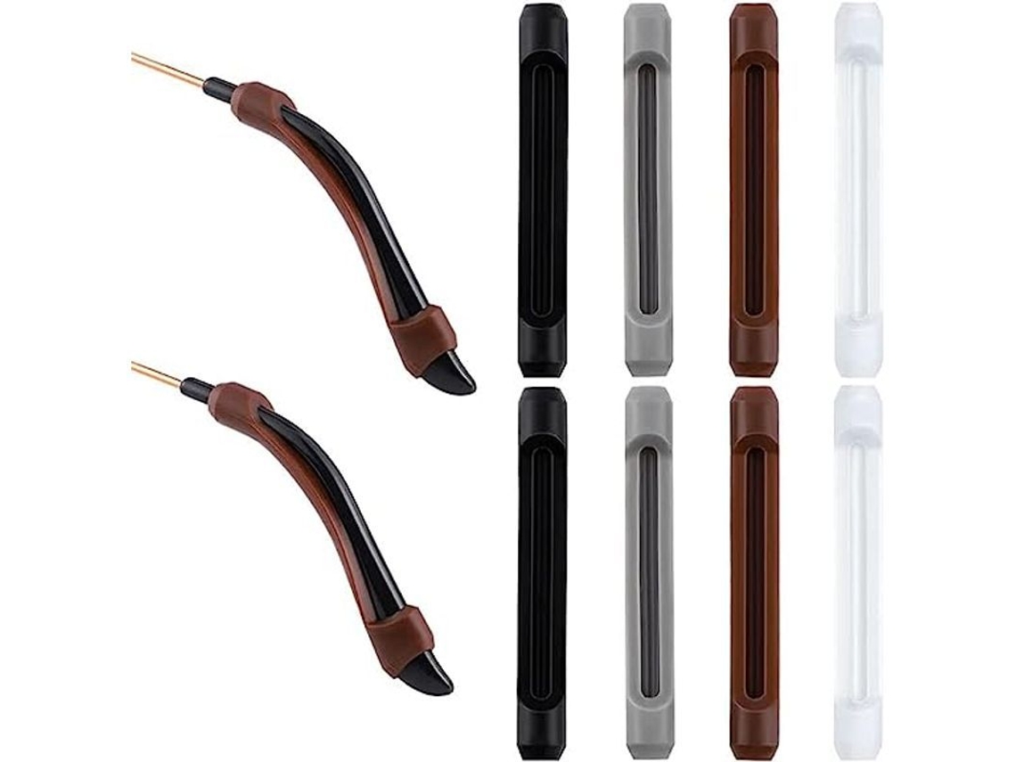 4 Pares de Ganchos Anti derrame para Óculos, Suportes de Silicone Confortáveis para Orelhas