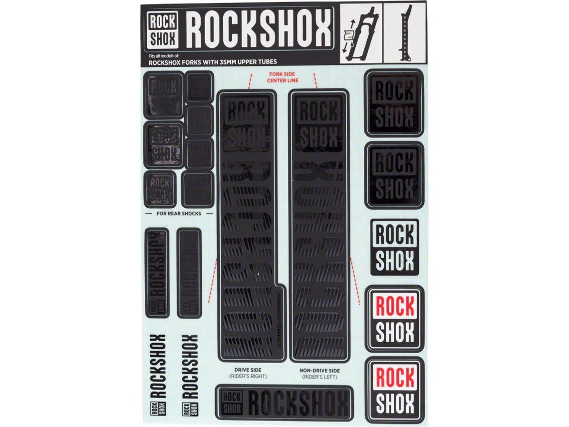 Autocolantes ROCKSHOX 35mm TU