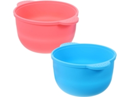 Tigela De Silicone Dobrável De 2 Peças Para Depilação, Grande Capacidade, Fácil De Usar.