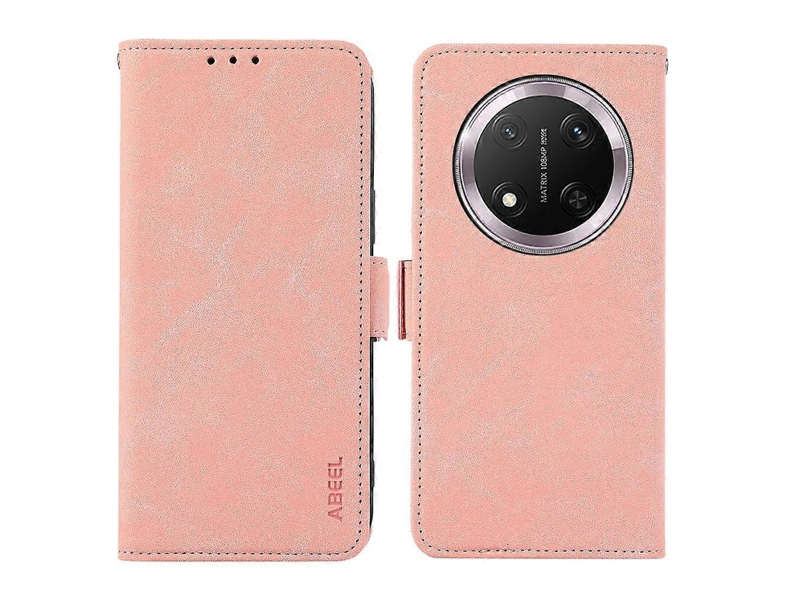 Capa De Celular Abeel Em Couro Fosco Com Proteção Rfid E Sistema Magnético Para Honor X9d 5g