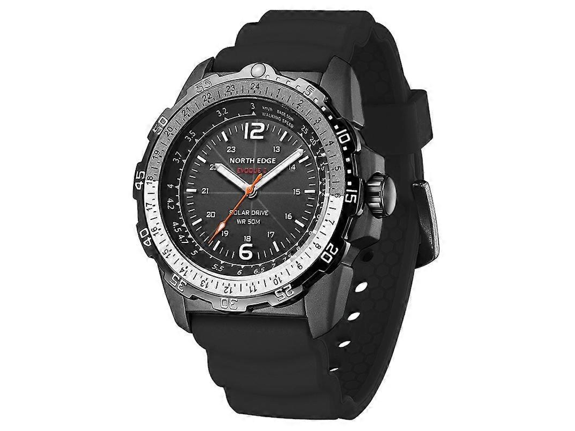 Relógio Esportivo North Edge Evoque2 Para Uso Externo, À Prova D'água E Com Carregamento Solar.