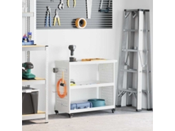 Vidaxl Carro De Ferramentas Branco 75 X 35 X 73 Cm Aço Laminado A Frio