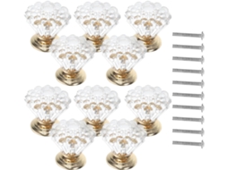 Puxadores De Gaveta Cristal Acrílico 1, 18x 1, 18x 0, 98 Polegadas Com Furo Único, Puxadores Decorativos Para Cozinha E