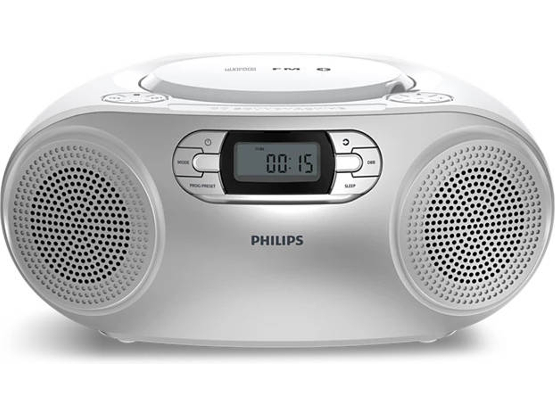 Rádio Leitor de CD's PHILIPS TAZ2000S/10 (Outlet Caixa Aberta - Cinzento - Digital - FM - Bluetooth - Pilhas e Corrente)
