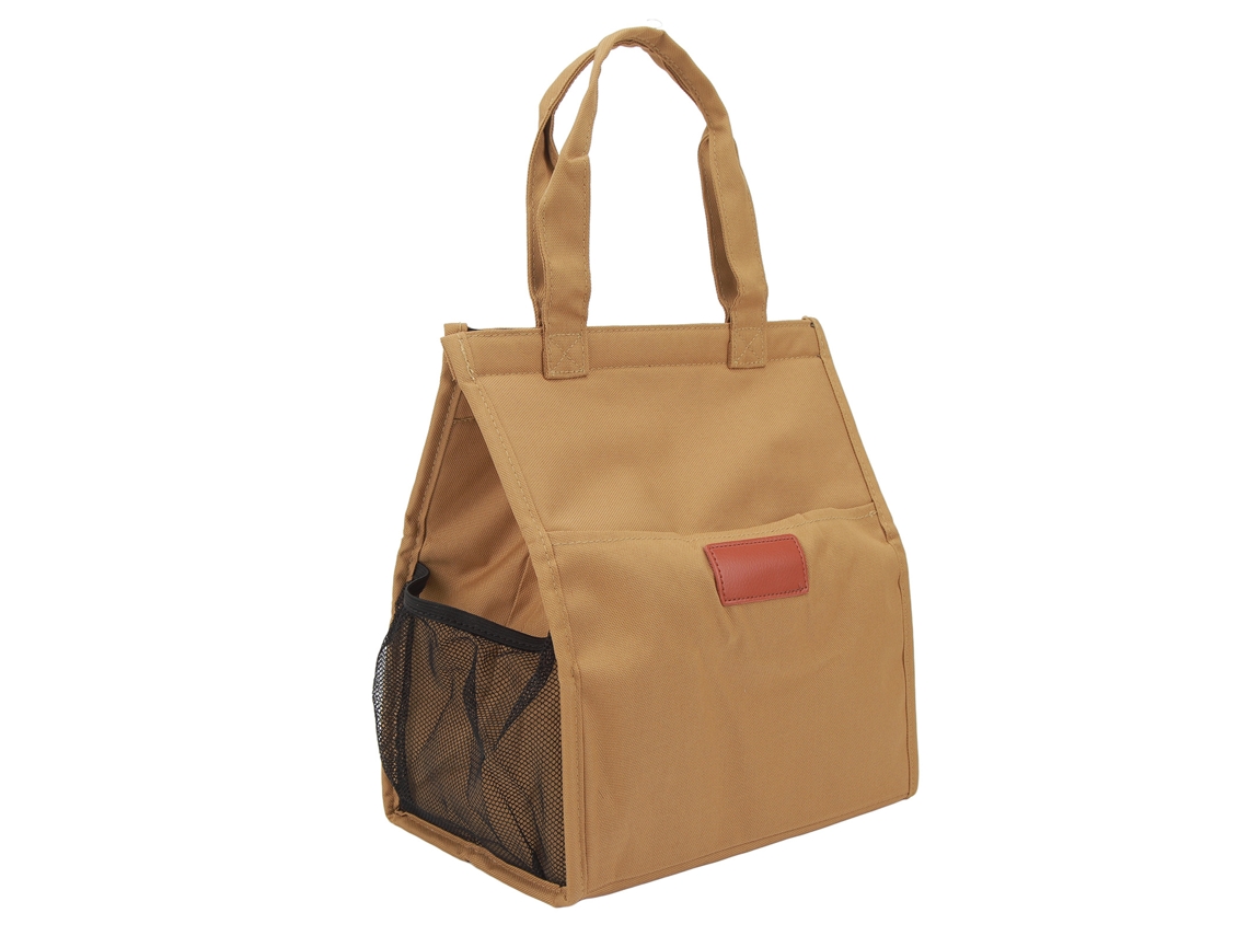 Bolsa Isolante de Almoço Impermeável com Filme de Alumínio para Viagem, Trabalho, Escola e Picnic Khaki S/MARCA