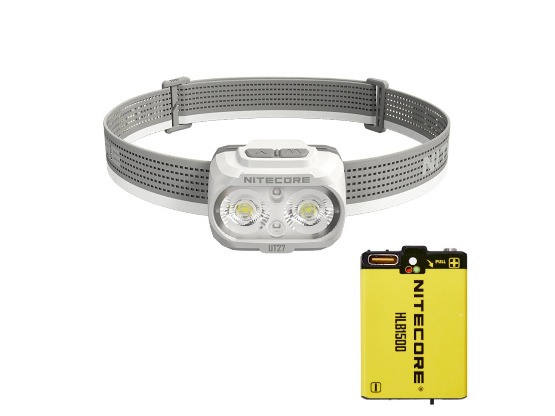 Lanterna De Cabeça Led Nitecore Ut27 Mct Preta 800 Lúmens 3 Temperaturas De Cor Recarregável Via Usb Com Bateria Removível E Recarregável
