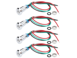 Luz Led Metal Redonda Impermeável Bicolor Pré fia