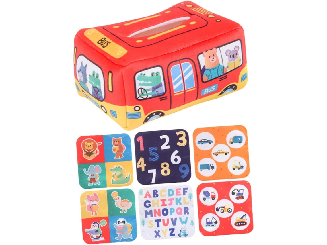 Caixa de Lenços de Papel para Meninos e Meninas, Brinquedo Educativo para Bebês e Crianças Pequenas, CHABERLU