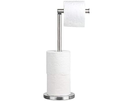 Suporte De Aço Inoxidável Para Papel Higiênico, Porta Rolo Livre De Chão, 15x42 Cm Laopipfu