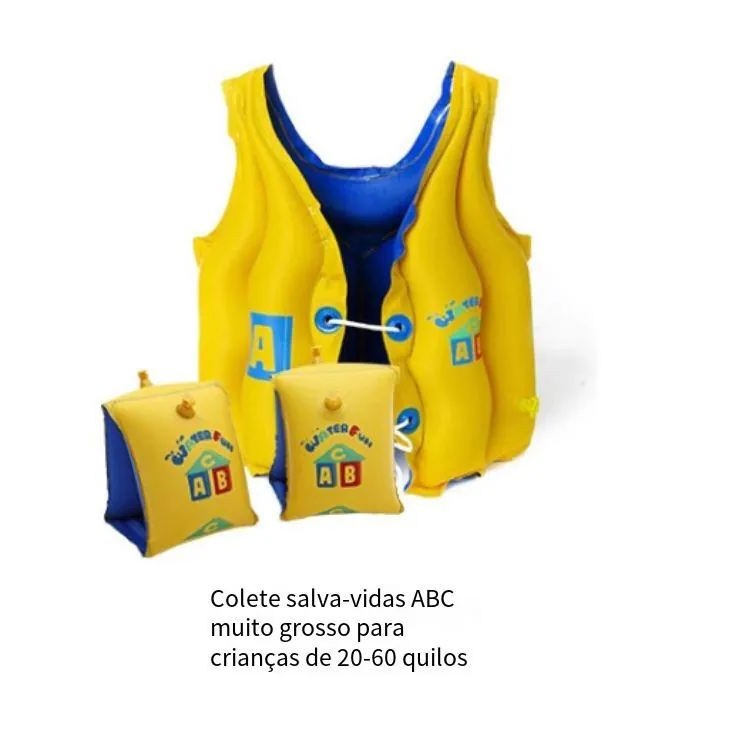 Bota de Salva vidas Inflável Reforçada para Crianças Abc40*33cm ZSANFS