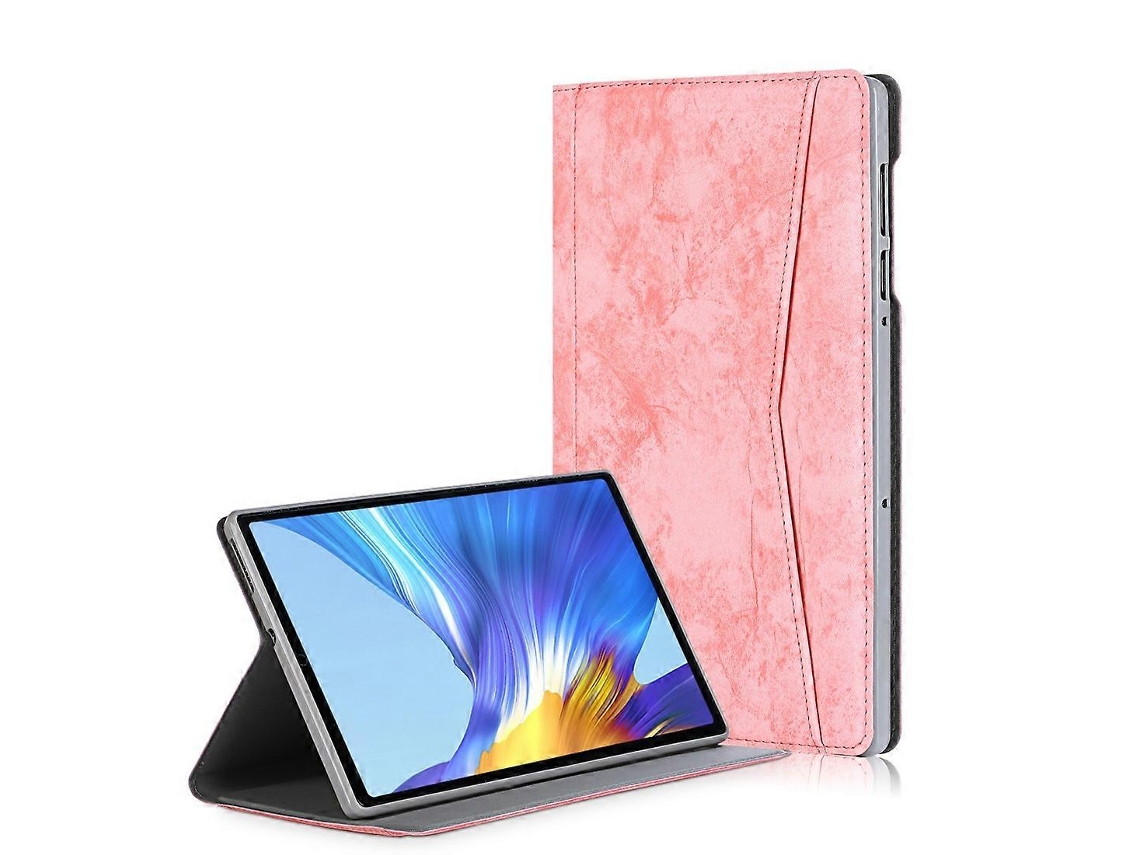Capa De Couro Com Textura De Mármore E Aba Horizontal, Com Compartimento Para Cartão E Suporte Para Lenovo Tab M10 Plus.