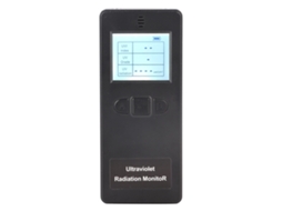 Detector de radiação UVI digital portátil para uso interno e externo.