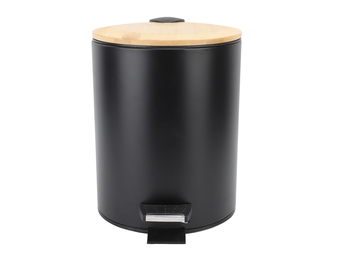 Lixeiro com Tampinha de Bambu 5l S/MARCA