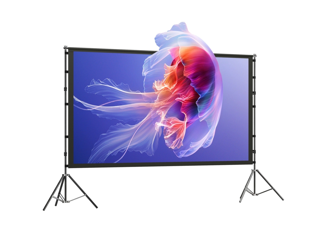 Tela De Projeção 100 Polegadas Com Suporte, 4k/8k, Proporção Aspecto 16:9