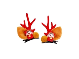 Presilhas De Cabelo De Ano Novo Com Chifres De Rena, Presilha Bico De Pato, Acessório De Cabeça Natalino Fofo Hengjian