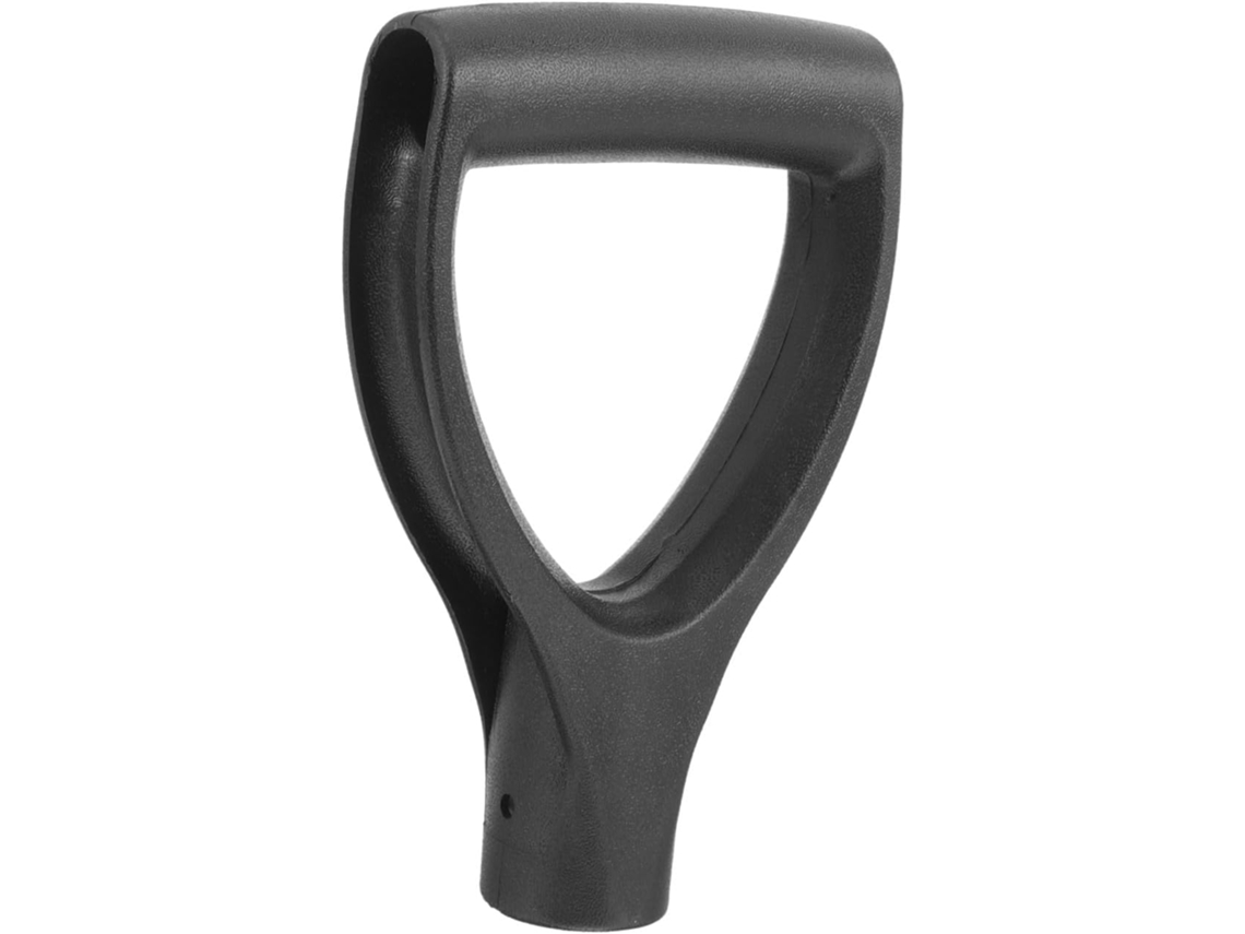 Cabo triangular de plástico preto para pá, conforto premium