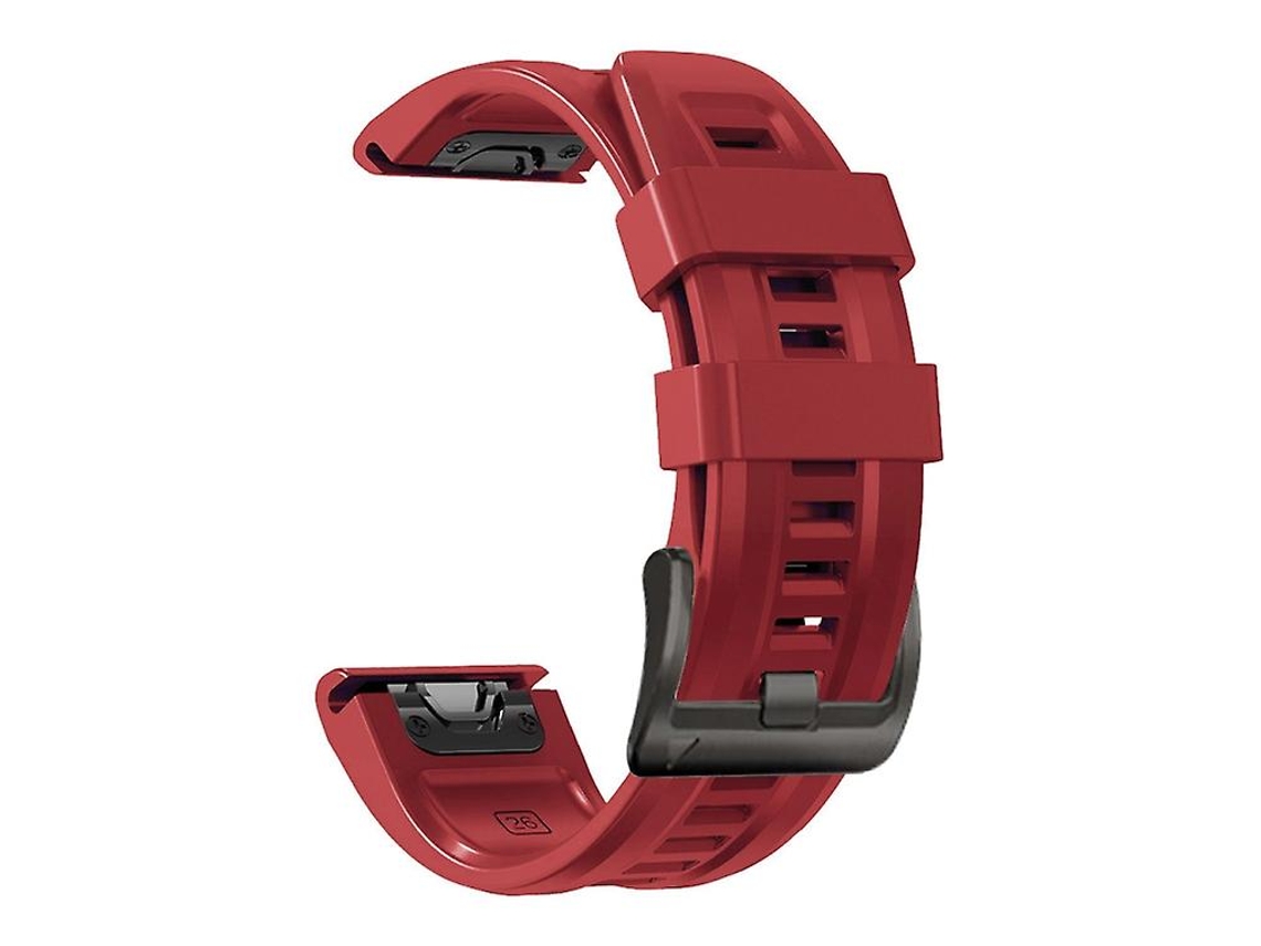 Bracelete de Smartwatch para Garmin Instinct 22Mm Silicone Sport Pure Color Watch Band Vermelho VENISYMLIS