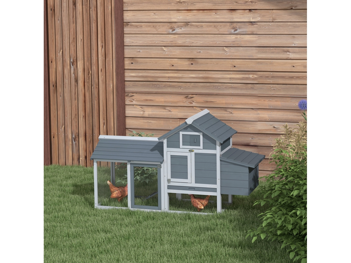 Galinheiro Pequeno Cottage Em Madeira Maciça, Suporte Para Galinhas, Multiequipamento, 150,5 X 54 X 87 Cm (lxpxa)