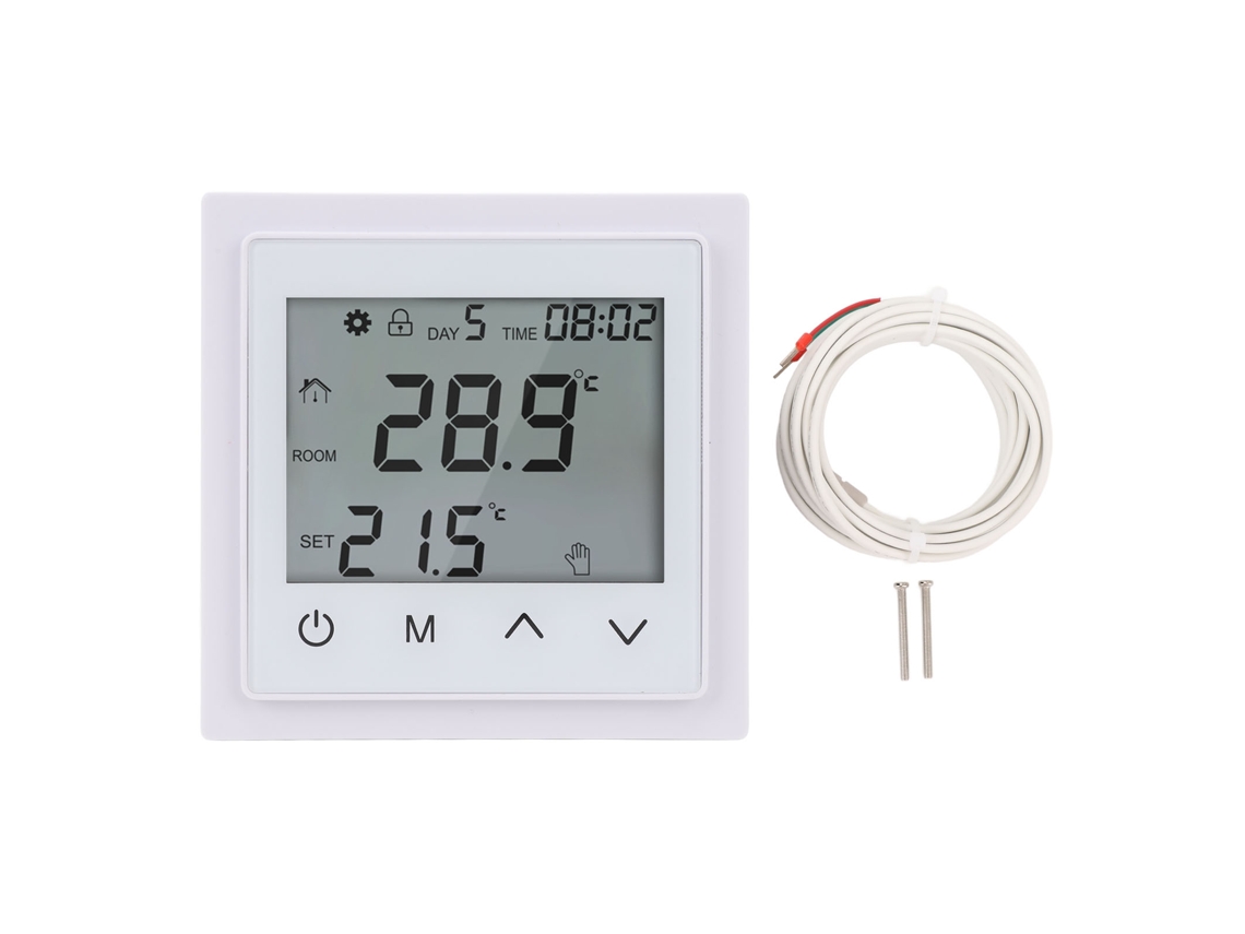 Termostato Inteligente Wi-Fi Programável com Tela Touch Controle por Voz e App para Casa AC95-240V S/MARCA