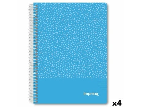 Caderno Imprex Azul A5 80 Folhas (4 Unidades)