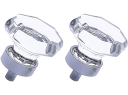 Conjunto De 2 Puxadores Cristal Para Portas, Estilo Europeu, Para Armários E Decoração De Casa